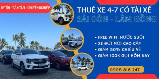 Thuê Xe Đi Lâm Đồng Từ TP.HCM – Xe 4, 7 Chỗ Đời Mới, Giá Trọn Gói Thuê Xe Đi Lâm Đồng Từ TP.HCM – Xe 4, 7