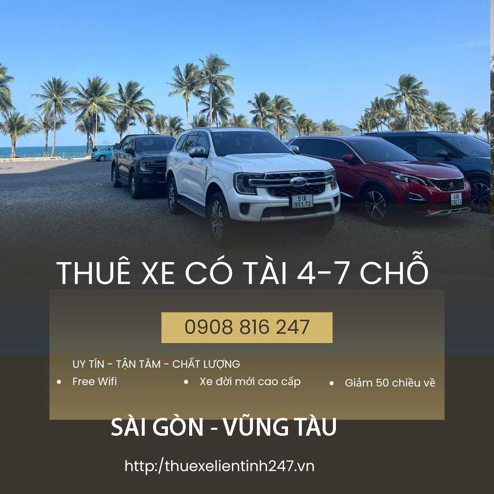 Thuê xe 7 chỗ đi vũng tàu có tài xế