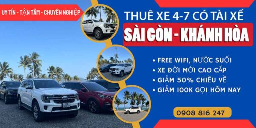 Thuê Xe Đi Khánh Hòa Có Tài Xế – Xe Riêng 4, 7 Chỗ Từ TP.HCM Giá Tốt Thuê Xe Đi Khánh Hòa Có Tài Xế – Xe Riêng 4, 7 Chỗ Từ TP.HCM Giá Tốt